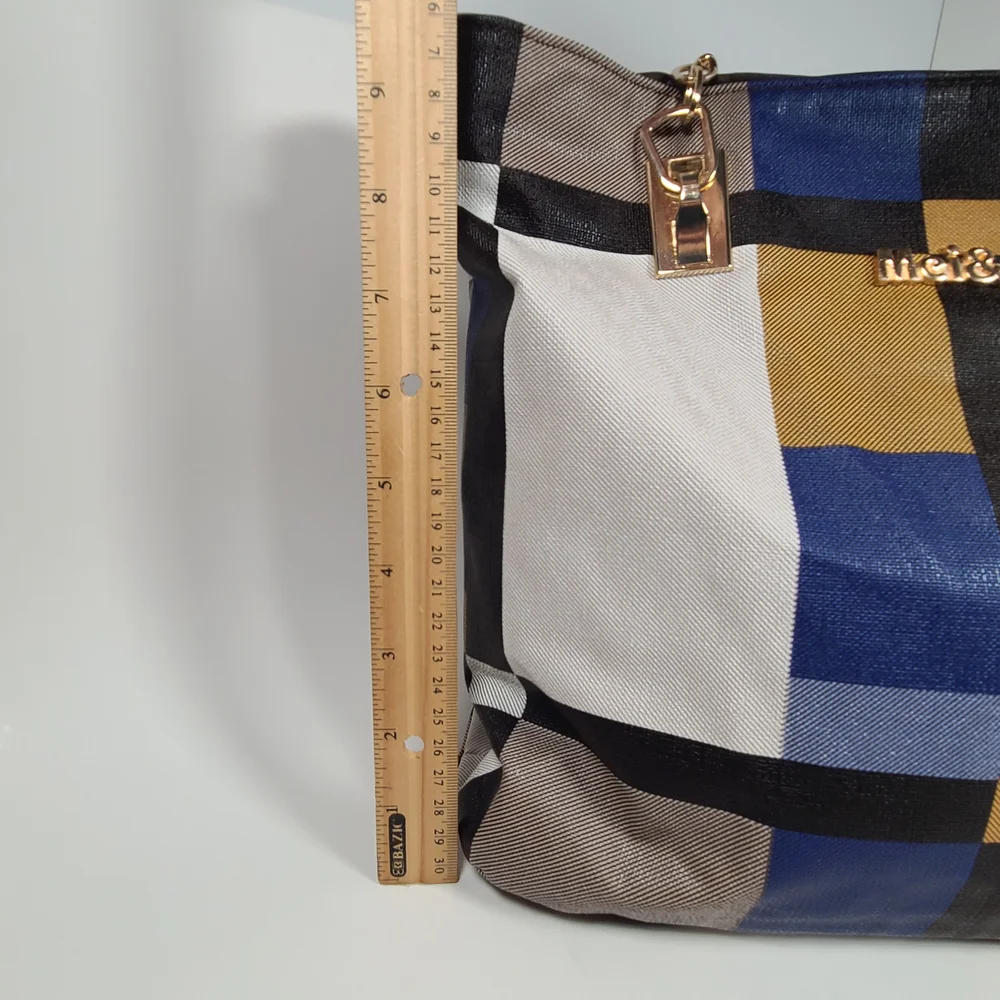 Elegant Blue and Gold Women's Tote Bag Set
